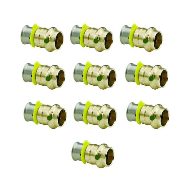 Viega PureFlow 3/4 in. Press Zero-Lead Bronze Transition Coupling (10-Pack)