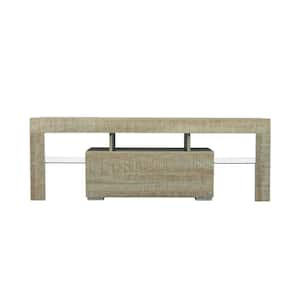 51 in. Gray Oak TV Stand Fits TV's up to 55 in. with LED RGB Lights