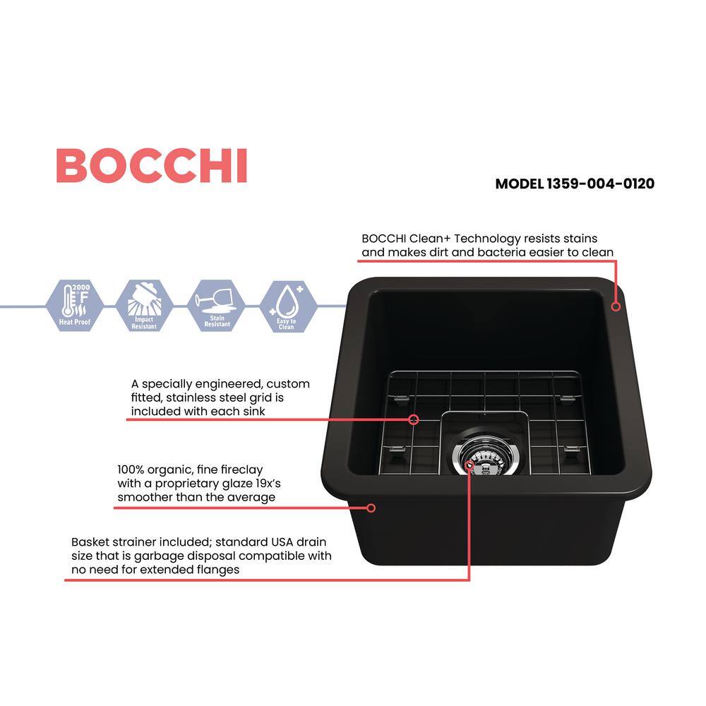 Matte Black Fireclay Single Bowl Drop-in Kitchen Sink