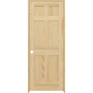 Masonite Traditional 32-in x 80-in Natural 6-panel Solid Core Unfinished  Oak Wood Right Hand Single Prehung Interior Door in the Prehung Interior  Doors department at