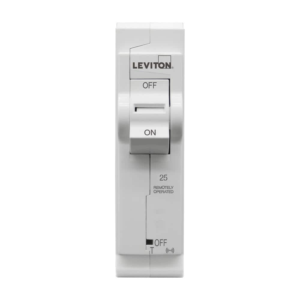 Leviton 1-Pole 25 Amp, 120-Volt, 2nd Gen Wi-Fi Smart Branch Circuit Breaker, Standard, 10kA Interrupt Rating, Thermal Magnetic