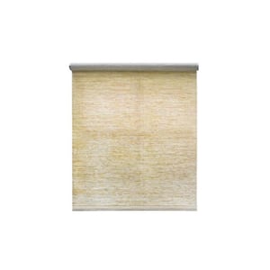 Pre-Cut Heather Tan Cordless Light Filtering Natural Fiber Roller Shade 37.25 in. W x 72 in. L