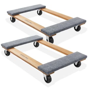 660lb Load Capacity 18 in. x 30 in. Furniture Moving Dolly with Swivel Casters - 2 Pack