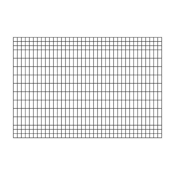 FORGERIGHT Deco Grid 4 ft. x 6 ft. Black Steel Fence Panel