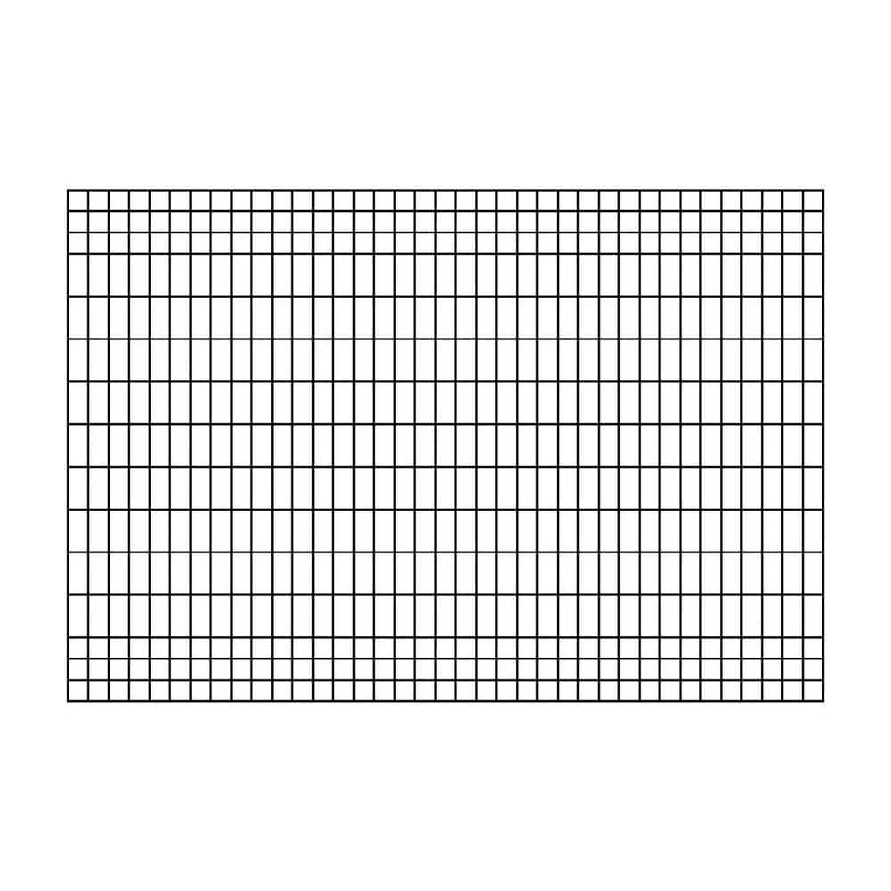 FORGERIGHT Deco Grid 4 ft. x 6 ft. Black Steel Fence Panel (5-pack ...