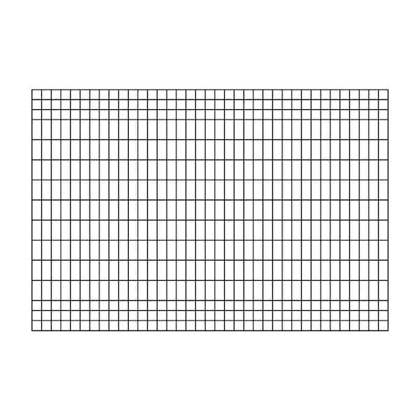 FORGERIGHT Deco Grid 4 ft. x 6 ft. Black Steel Fence Panel