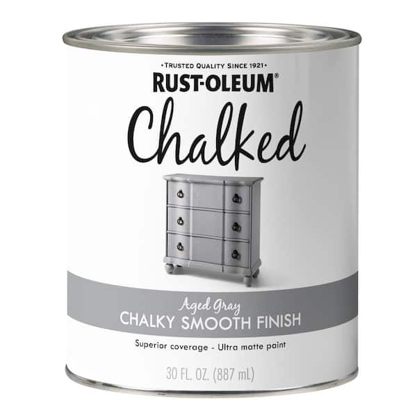 Rust-Oleum Chalked Ultra Matte Aged Gray Water-Based Acrylic Chalk Paint 30  oz - Ace Hardware