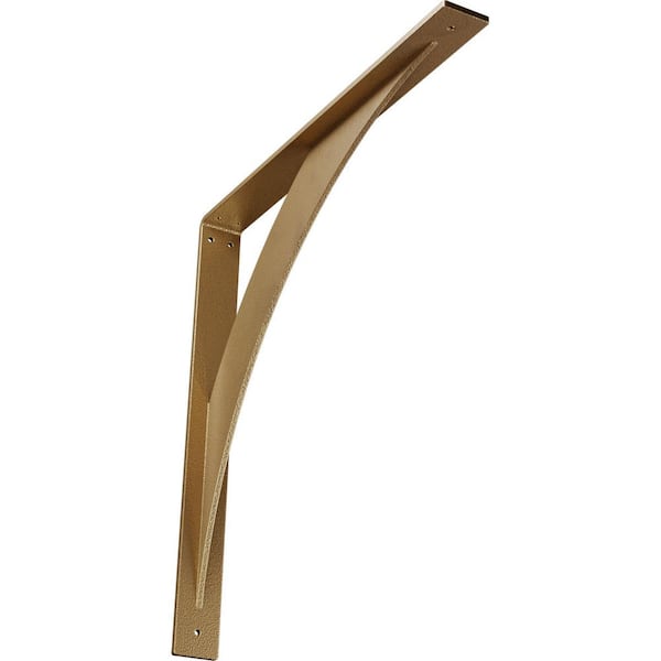 Ekena Millwork 2 in. x 20 in. x 20 in. Steel Hammered Gold Legacy Bracket