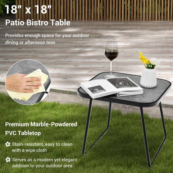 FDW 3-Piece Patio Furniture Set: 2 Adjustable Rattan Lounge Chairs & Foldable Table With Cushions - Perfect For Garden, Pool, Beach