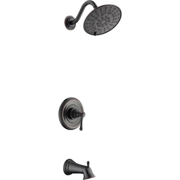 Glacier Bay Warnick Single-Handle 1-Spray Tub and Shower Faucet in Bronze (Valve Included)
