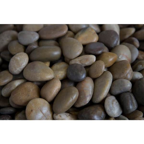 Rain Forest 0.5 in. to 1.5 in., 20 lb. Small Mixed Grade A Polished Pebbles (25-Pack/Pallet)