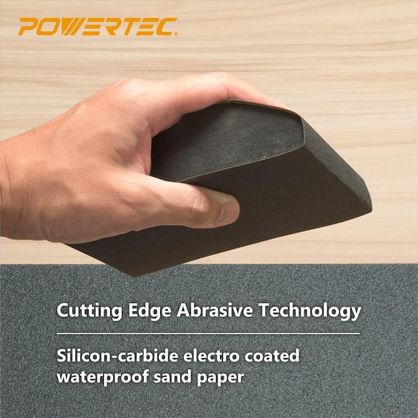 9 in. x 3.6 in. Wet Dry Sandpaper Assortment, 180-3000 Assorted Grit for Wood and Auto Finishing (72-Pack)