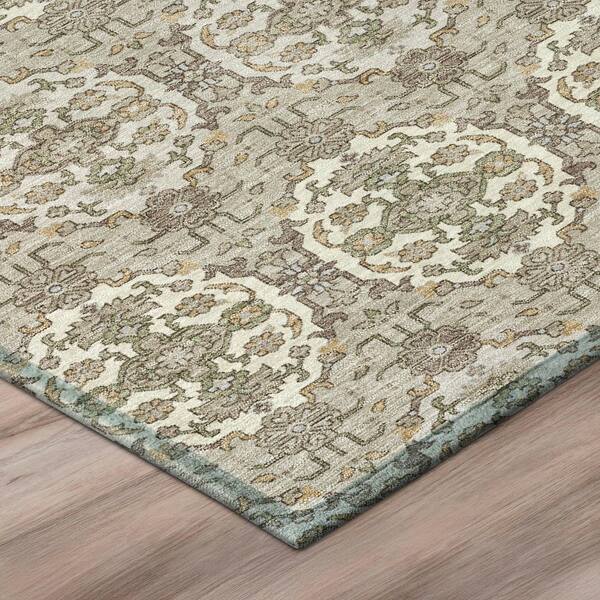 Chantille Machine Washable Indoor/Outdoor Abstract ACN2918 Beige 2 ft. x 7 ft. Runner Rug