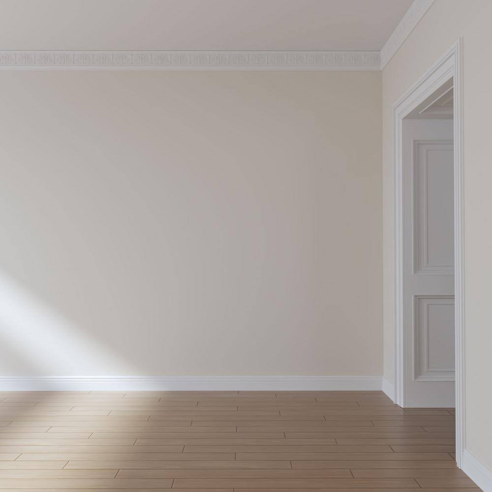 Primed White Geometric Crown Moulding Panel Sample