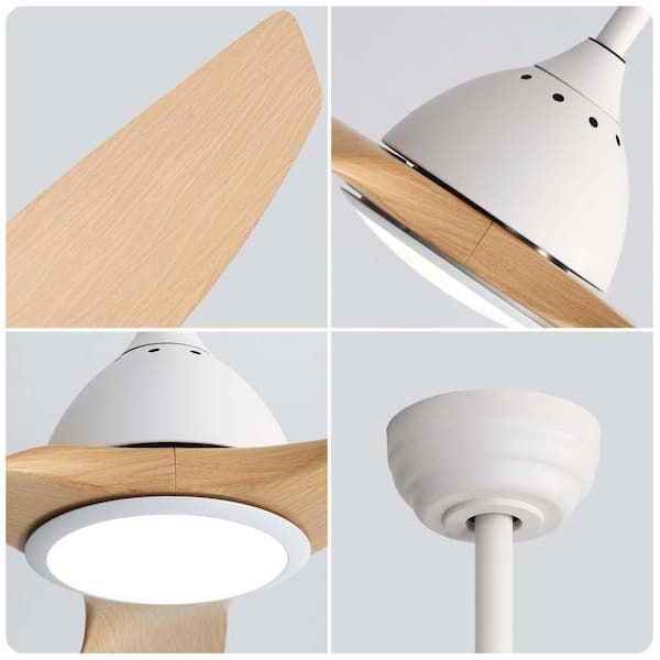 Jushua 52 in. White Reversible DC Motor Downrod Mount Standard