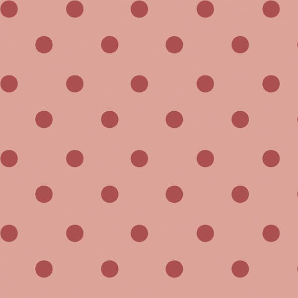 Unbranded Button Spot Red Wallpaper Sample