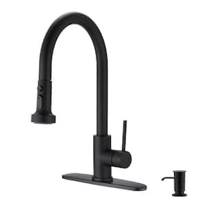 Single Handle Pull Down Sprayer Kitchen Faucet with Spot Resistant, Pull Out Spray Wand in Matte Black