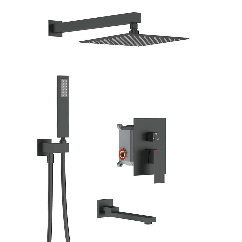 11.8 in. Single Handle 3-Spray Tub and Shower Faucet with 1.8 GPM with Show