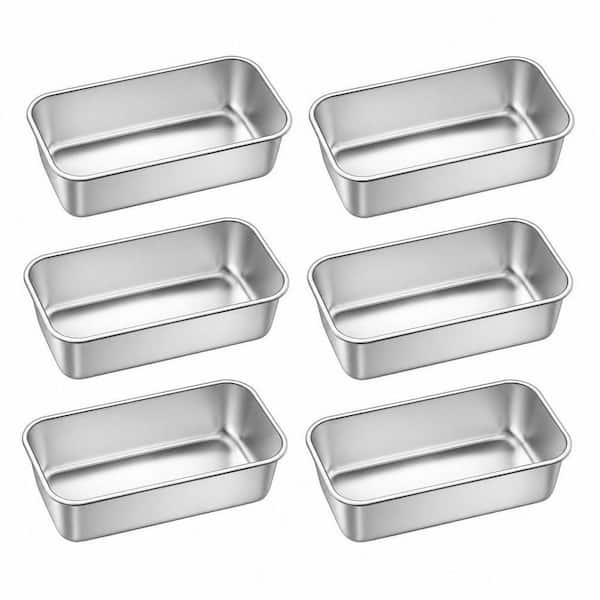 Small Loaf Pans Set for Homemade Bread, Bread Loaf Pan for Baking, 6.3 X 3.5 Inch Stainless Steel Baking Pans (6-Pack)