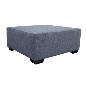 Casual Comfort Series Blue Square Upholstered Ottoman