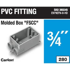 1-Gang 19 cu. in. 3/4 in. PVC Type FSCC FS Box