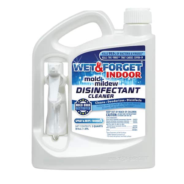 Buy Wet & Forget 802064 Mold and Mildew Disinfectant Cleaner, 64 oz,  Liquid, Bland, Clear Clear