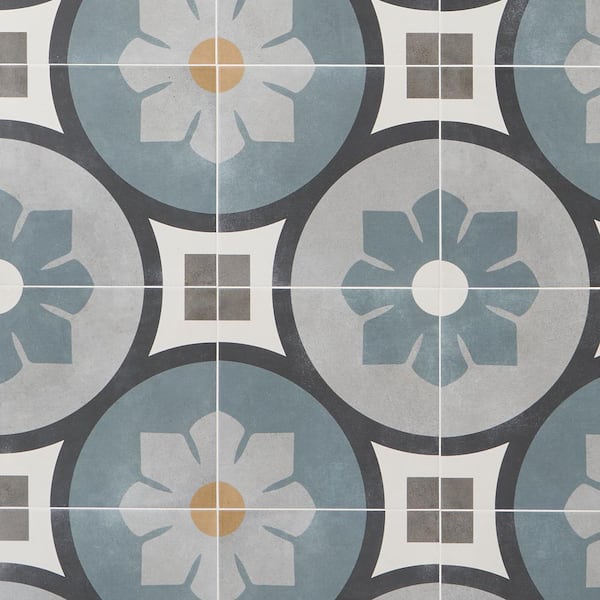 Aster Fall Square 9 in. x 9 in. Matte Porcelain Floor and Wall Tile (10.65 sq. ft. / case)