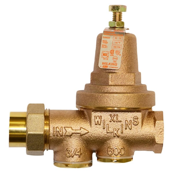 Zurn 1 in. 600XL Pressure Reducing Valve with a Spring Range from 75 psi to 125 psi, Factory Set at 85 psi