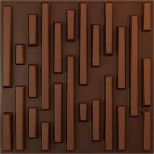 19-5/8-in W x 19-5/8-in H Staggered Brick EnduraWall Decorative 3D Wall Panel Aged Metallic Rust