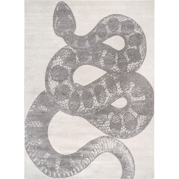 nuLOOM Thomas Paul Serpent Light Gray 9 ft. x 12 ft. Modern Area Rug