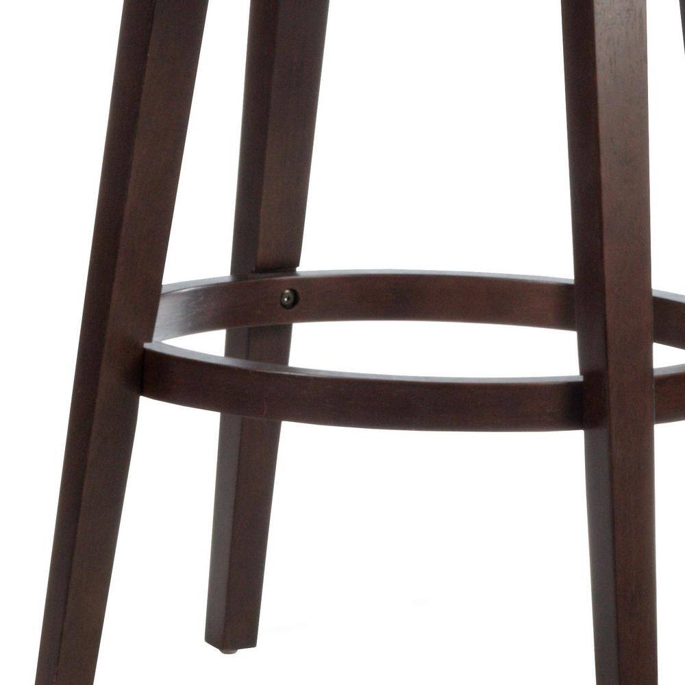 Mid-City 26" Brown Faux Leather Swivel Counter Stool