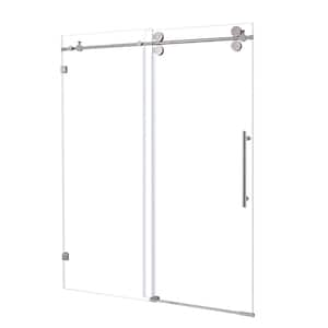 60 in. W x 76 in. H Sliding Frameless Shower Door in Chrome with 3/8 in. Clear Glass