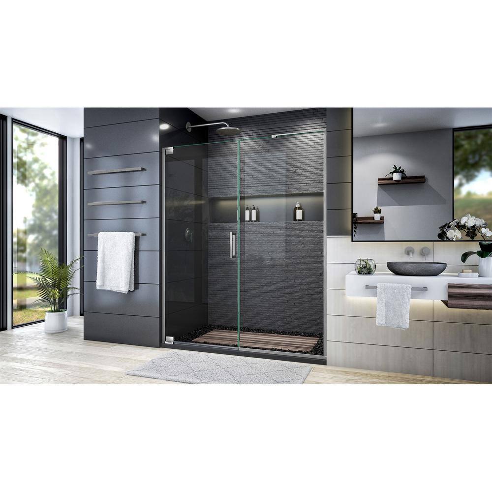 Elegance Plus 58" Frameless Clear Glass Pivot Shower Door