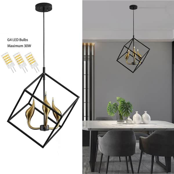 geometric cube pendant light