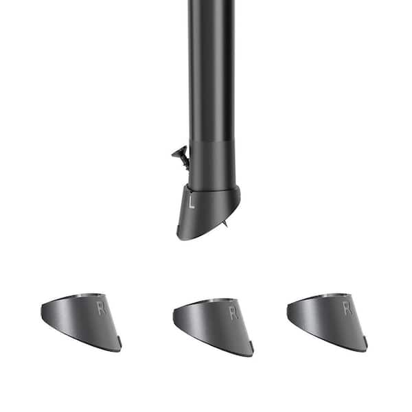 Afoxsos 50 Pack 3/4 Black Nylon Slant Shoes for 22°-42° Angled Railings ...