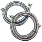 3/4 in. FHT x 3/4 in. FHT x 60 in. Stainless Steel Washing Machine Supply Line (2-Pack)