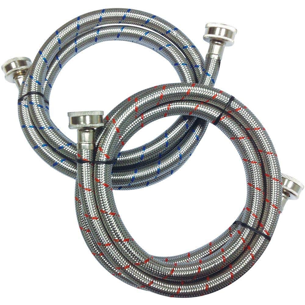 3/4 in. FIP x 3/4 in. FIP x 60 in. Stainless Steel Washing Machine Supply L