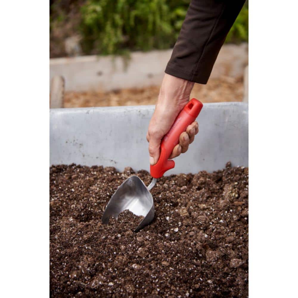 Corona Red ComfortGEL Stainless Steel Garden Hand Scoop