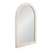 Kate and Laurel Rahfy White 20 in. W x 30 in. H Arch Natural Material Framed Mirror 228799