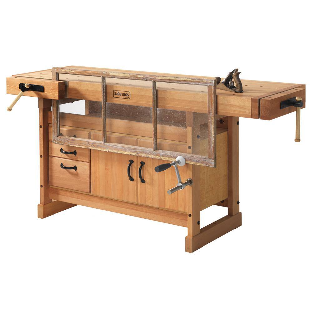 Scandi Plus 73'' Solid Wood Workbench with Bench Dogs
