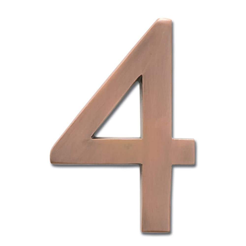4 in. Antique Copper Floating House Number 4 price history on PriceWatchPro