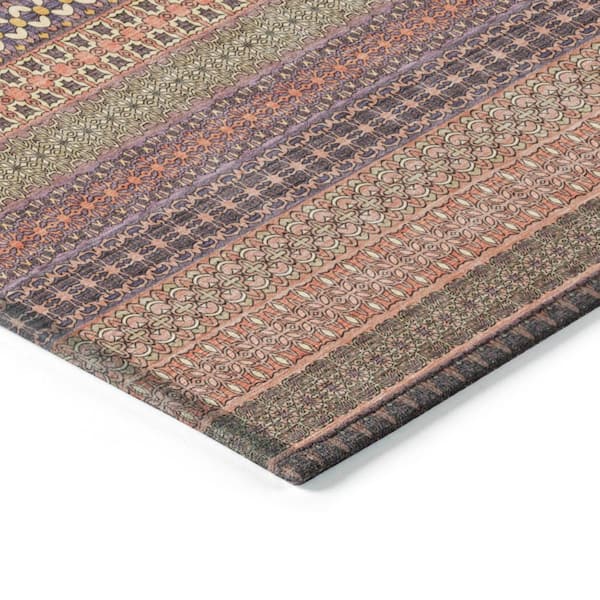 Chantille ACN527 Paprika 1 ft. 8 in. x 2 ft. 6 in. Machine Washable Indoor/Outdoor Geometric Area Rug