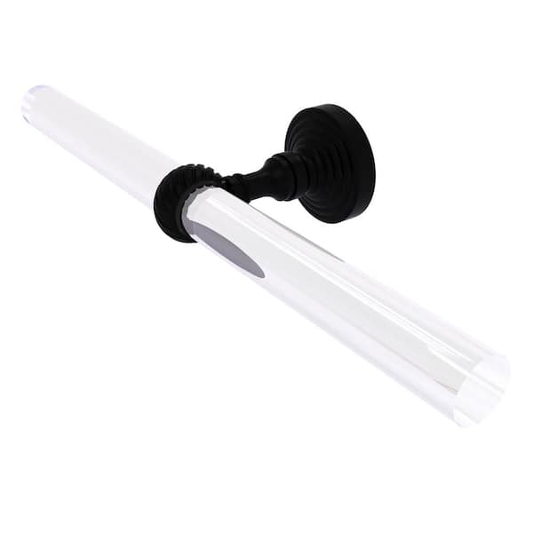 Allied Brass Pacific Grove Collection 13 in. Wall Mounted 2 Arm Guest Towel Holder with Twisted Accents in Matte Black