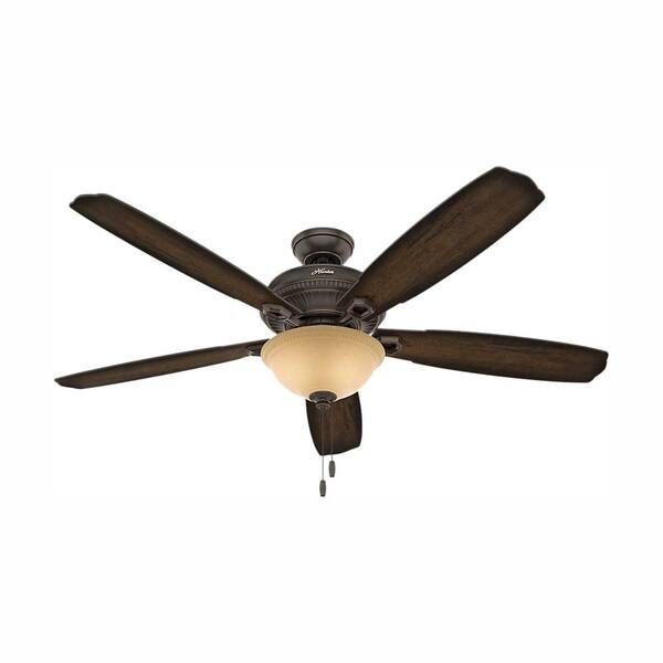 Hunter Ambrose 60 in. Indoor Onyx Bengal Bronze Ceiling Fan with Bowl Light