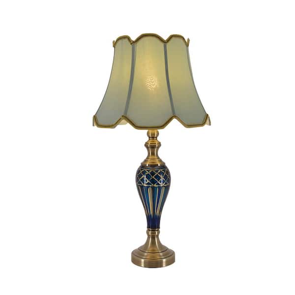 CARRO Petunia 28 in. Blue Indoor Table Lamp
