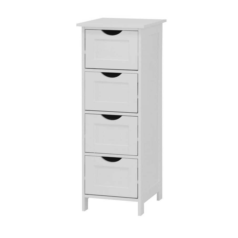 32.3 in. White Freestanding Bathroom Storage Cabinet with Drawers and Tabletop for Bedroom or Bathroom Organization price history on PriceWatchPro