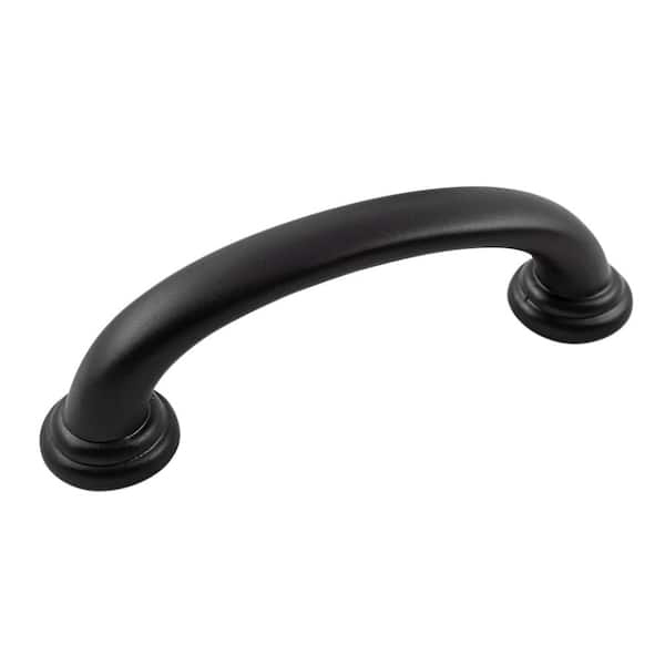 HICKORY HARDWARE Zephyr Collection Pull 3 in. (76mm) Center to Center Matte Black Finish Modern Zinc Bar Pull (1-Pack)