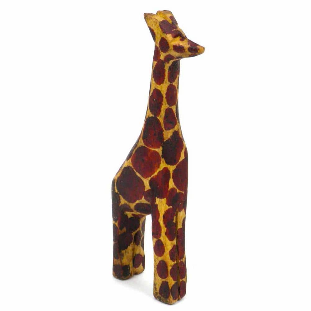 Handcarved Medium Wood Miniature Safari Animal Set