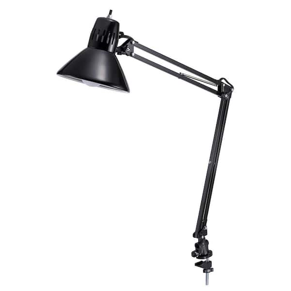 Bostitch 36 in. Black Metal Swing Arm LED Desk Lamp with Clamp