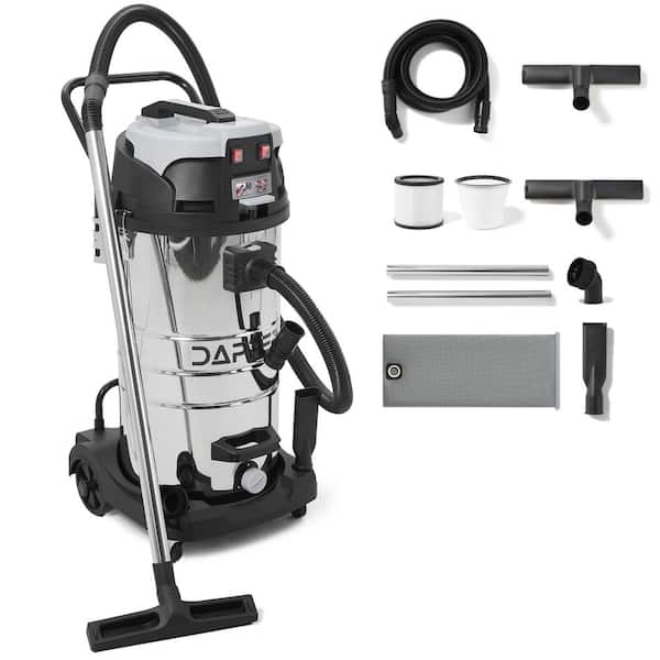 26.5 Gal. 11 Peak HP Stainless Steel 2 in 1 Shop Vacuum Wet Dry Vac with Filter, and Accessory Attachments